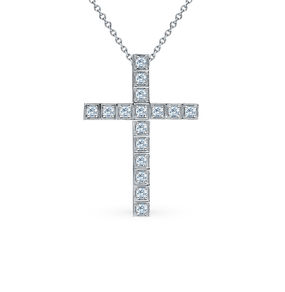 Золотая подвеска с бриллиантами природными