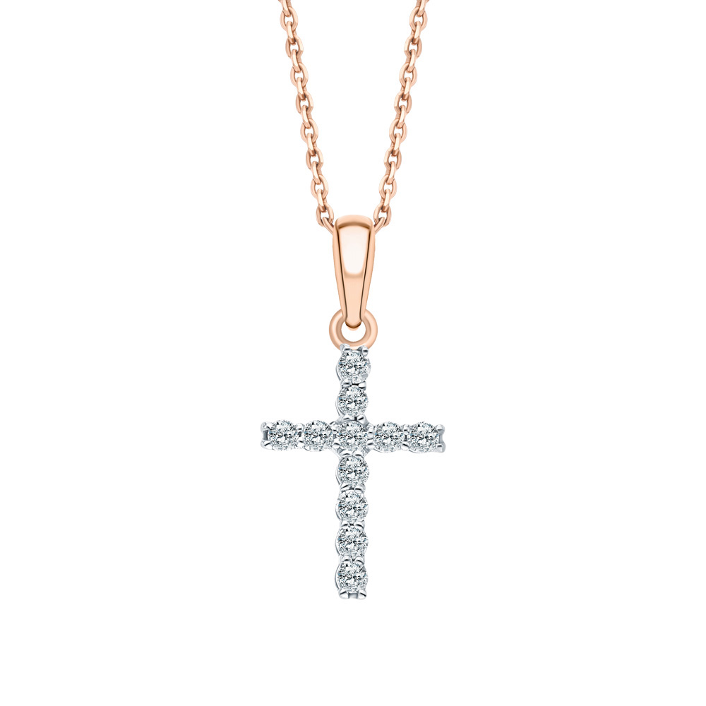 Золотая подвеска с бриллиантами природными