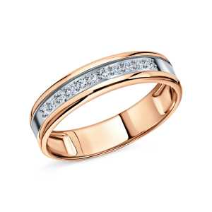 Золотое кольцо с бриллиантами природными