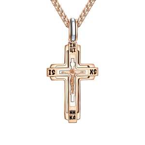 Золотой крестик с эмалью