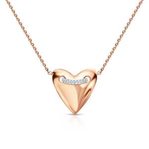 Золотое шейное украшение с бриллиантами природными