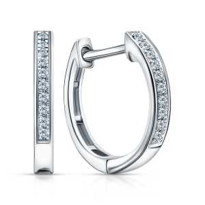 Золотые серьги с бриллиантами природными