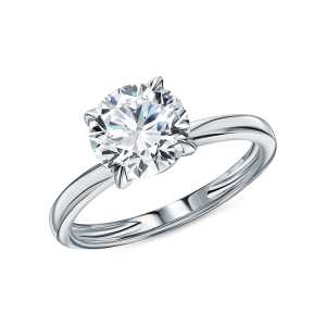 Золотое кольцо с бриллиантами выращенными