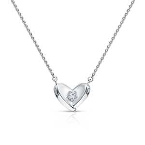 Серебряное шейное украшение с бриллиантами выращенными