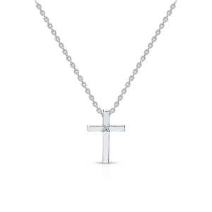 Серебряное шейное украшение с бриллиантом природным