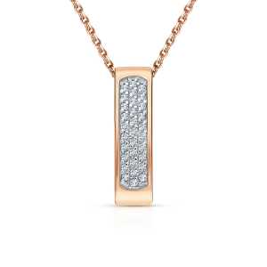 Золотая подвеска с бриллиантами природными