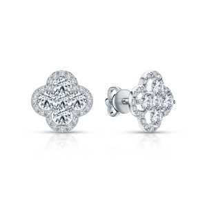 Серьги из платины с бриллиантами выращенными