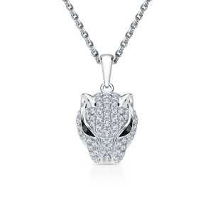 Золотая подвеска с бриллиантами и бриллиантами чёрными природными